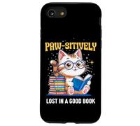 Cute Cat Book Lover Paw-sitively Reading Accessories Carcasa para iPhone SE (2020) / 7/8