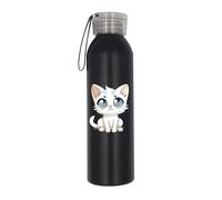 Cute Cat - Botella de agua con diseño de ojos tristes, botella aislada, botella de agua de acero inoxidable