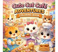 Cute Cat Café Adventures Coloring Book: Bold & Easy Cute Cat Café Coloring Pages Featuring Adorable Barista Cats, Sweet Treats, Cozy Coffee Shop Scenes & Fun Adventures for Kids