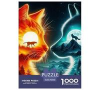 Cute Cat Challenging 1000 Piece Puzzle for Adults - Difficult Brain Teaser Game 70x50cm/1000pcs