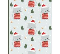 Cute Cat Christmas Notebook: A combination of ruled and blank pages featuring an adorable cat design ideal for writing and sketching. I 110 pages, 7.5x9.25"