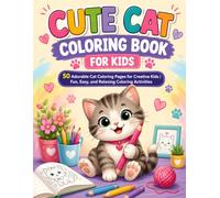 Cute Cat Coloring Book for Kids: 50 Adorable Cat Coloring Pages for Creative Kids | Fun, Easy, and Relaxing Coloring Activities (BrightNova Coloring Books)