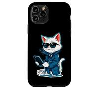 Cute Cat con gafas de sol y smartphone - BUSY 1 Carcasa para iPhone 11 Pro