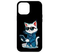 Cute Cat con gafas de sol y smartphone - BUSY 1 Carcasa para iPhone 12 Pro Max
