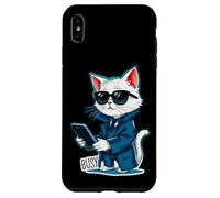 Cute Cat con gafas de sol y smartphone - BUSY 1 Carcasa para iPhone XS Max