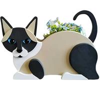 Cute Cat Dog Planter Plant Pots, Detachable Design Animal Shaped Cartoon Planter, Small Succulent Handmade Plant Pot Indoor Outdoor Home Kitchen Desk Garden Decor(Siamese Cat)