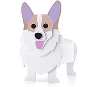 Cute Cat Dog Planter Plant Pots, Detachable Design Animal Shaped Cartoon Planter, Small Succulent Handmade Plant Pot Indoor Outdoor Home Kitchen Desk Garden Decor(Corgi)