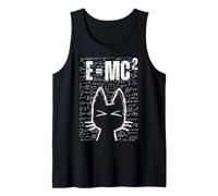 Cute Cat E=MC2 Funny Science Matemáticas Física Ecuaciones Estudiante Camiseta sin Mangas