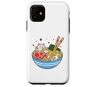 Cute Cat Eating Ramen Bowl Kawaii Food Carcasa para iPhone 11