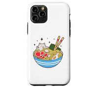 Cute Cat Eating Ramen Bowl Kawaii Food Carcasa para iPhone 11 Pro
