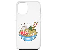 Cute Cat Eating Ramen Bowl Kawaii Food Carcasa para iPhone 12/12 Pro