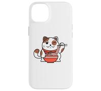 Cute Cat Eating Ramen Japanese Noodle Soup Anime Carcasa para iPhone 14 Plus