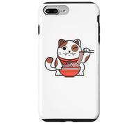 Cute Cat Eating Ramen Japanese Noodle Soup Anime Carcasa para iPhone 7 Plus/8 Plus