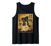 Cute Cat Eating Ramen Noodles Funny Japan Kawaii Cats Camiseta sin Mangas