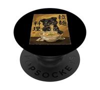 Cute Cat Eating Ramen Noodles Funny Japan Kawaii Cats PopSockets PopGrip Adhesivo