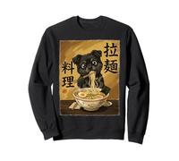 Cute Cat Eating Ramen Noodles Funny Japan Kawaii Cats Sudadera