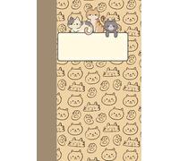 Cute Cat Face Aesthetic College Ruled Notebook: 140 Page Journal for College, School, Office, Work and as Gifts
