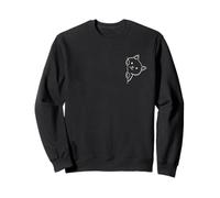 Cute Cat Face Peeking Funny Cat Lover Design Sudadera