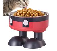 Cute Cat Feeding Bowls, Dry Wet Food Cat Bowl, Creative Feeding Bowls, Cute Pet Water Food Feeding Station, Cats Food And Water Stand, Elevated Cat Bowls For Food 5.51x5.51x4.13 Inches (Color)