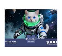 Cute Cat Focus-Boosting 1000 Piece Puzzle, Premium Paper, Educational & Pet Fun for Adults PuzzlesTeens, Great Gift for Friends 38x26cm/1000pcs