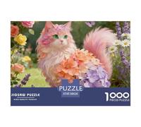 Cute Cat Focus-Boosting 1000 Piece Puzzle, Premium Paper, Educational & Pet Fun for Adults PuzzlesTeens, Great Gift for Friends 38x26cm/1000pcs