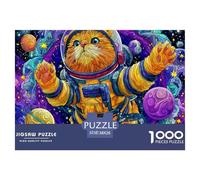 Cute Cat Focus-Boosting 1000 Piece Puzzle, Premium Paper, Educational & Pet Fun for Adults PuzzlesTeens, Great Gift for Friends 38x26cm/1000pcs