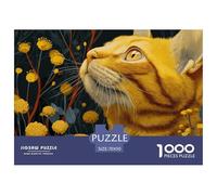 Cute Cat Focus-Boosting 1000 Piece Puzzle, Premium Paper, Educational & Pet Fun for Adults PuzzlesTeens, Great Gift for Friends 70x50cm/1000pcs