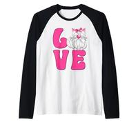 Cute Cat GNOME For Women and Pink Cat Mom Who Loves Cats Camiseta Manga Raglan