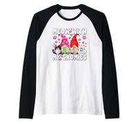 Cute Cat Gnomes For Women Funny Cat Meow with My Gnomies Camiseta Manga Raglan