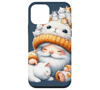 Cute Cat Grandpa Cuddles With White Kitten For Cat Lover Carcasa para iPhone 12 mini