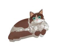 Cute Cat Hair Claw Clip - Small Funny Hairgrips for Women & Girls, Decorative Cat Har Clips for Short & Long Hir, Non-Slip Mini Hir Catch Claw Barrette Accessory