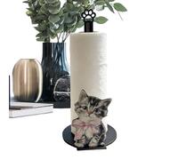 Cute Cat Holder, Toilet Paper Stand, 10.24 Inch Funny Pet Toilet Paper Holder with Sturdy Build, Standing Animal Holders, Cat Toilets Papers Stand with Sturdy Design, Bathroom Kitchen for Home Travel