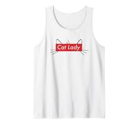 Cute Cat Lady Graphic Camiseta sin Mangas