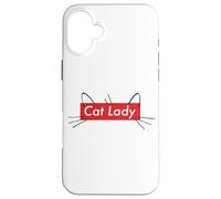 Cute Cat Lady Graphic Carcasa para iPhone 16 Plus