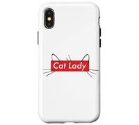 Cute Cat Lady Graphic Carcasa para iPhone X/XS