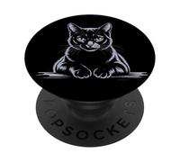 Cute Cat Lover Design for Cat Mom Feline Kitten PopSockets PopGrip Adhesivo