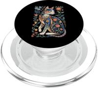 Cute Cat Lover Vintage Flowers Art Pattern Aesthetic PopSockets PopGrip para MagSafe