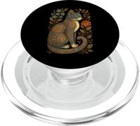 Cute Cat Lover Vintage Flowers Art Pattern Aesthetic PopSockets PopGrip para MagSafe