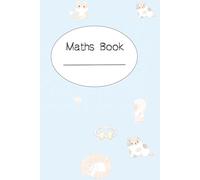 Cute Cat Maths Notebook - 100-Page Squared Grid Journal for School, Maths Homework, Graphing & Notes | 6x9 Notebook for Kids, Teens, Students & Adults