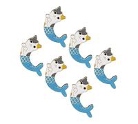 Cute Cat Mermaid Brooches 6pcs Brooch Pins for Women's Coat and Sweater