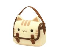 Cute Cat Messenger Bag - Plush Cat Tote Bag, Soft Crassbody Shoulder Purse