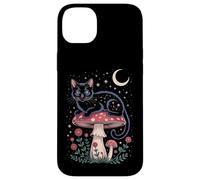Cute Cat Moon Stars Night Kitty Cat Carcasa para iPhone 14 Plus
