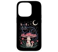 Cute Cat Moon Stars Night Kitty Cat Carcasa para iPhone 14 Pro
