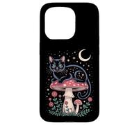 Cute Cat Moon Stars Night Kitty Cat Carcasa para iPhone 15 Pro