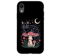 Cute Cat Moon Stars Night Kitty Cat Carcasa para iPhone XR