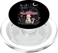 Cute Cat Moon Stars Night Kitty Cat PopSockets PopGrip para MagSafe