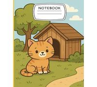 Cute Cat Notebook: Adorable Kitty Journal with Cozy Park House Cover | 7.5" x 9.25" | 100 Pages