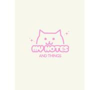 Cute Cat Notebook for Girls - "My Notes and Things", Aesthetic Pink Kawaii Lined Journal, 120 Page A4 Writing Notebook for School, Journaling, and Daily Notes