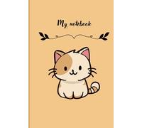 Cute Cat Notebook - Tan Aesthetic Journal with Adorable Cat Cover | Lined Pages for Notes, Journaling, or School