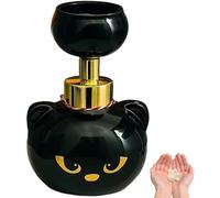 Cute Cat Paw Foam Soap Dispenser Paw Print,Cute Halloween Black Cats Pawprint Magic Foaming Hand Wash Dispenser,Refillable Empty Foam Liquid Container for Bathroom Kitchen (1pcs)